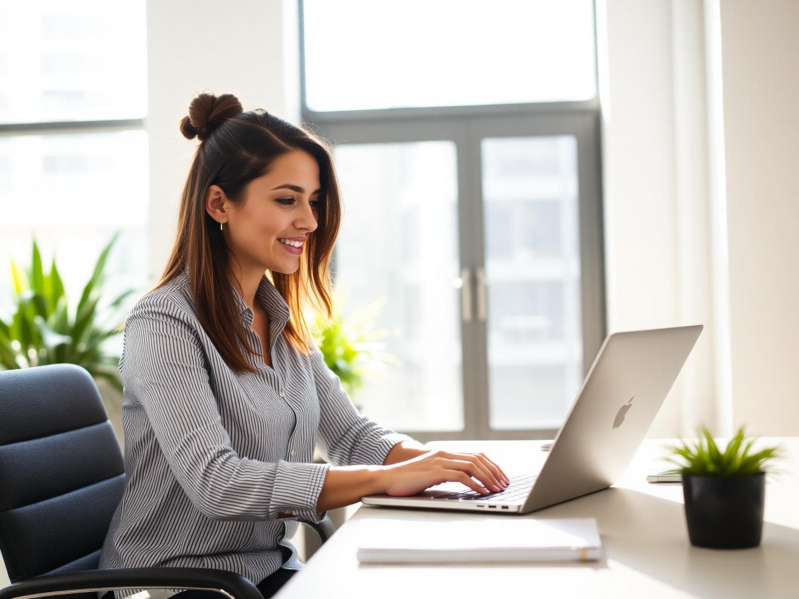 Business owner managing finances online
